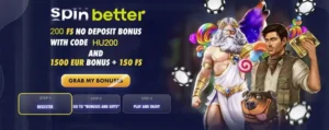 SpinBetter casino no deposit bonus
